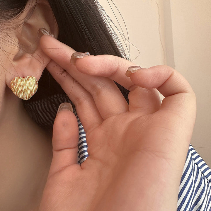 Finely Crafted Heart Stud Earrings Stornfield