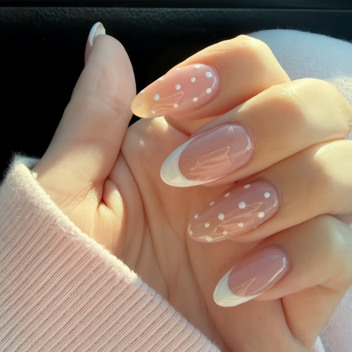 Artistic French Tip Press-On Nail Set Stornfield