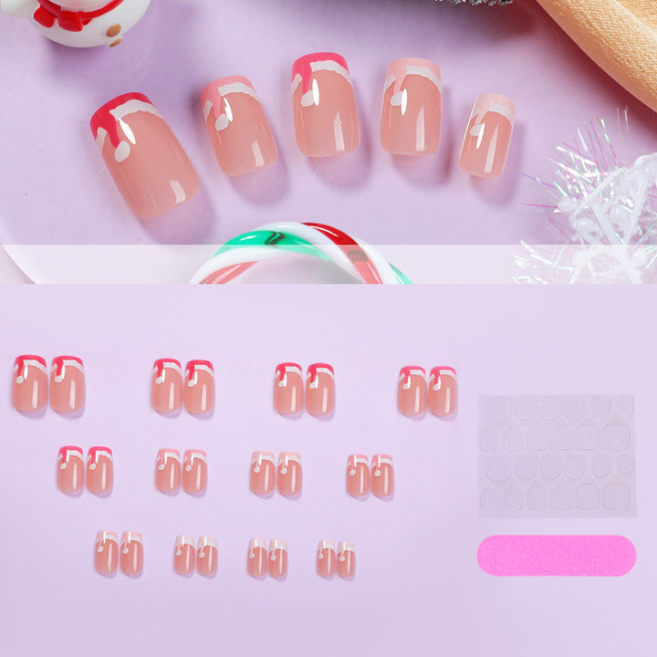 Customizable Festive Press-On Nail Set Stornfield