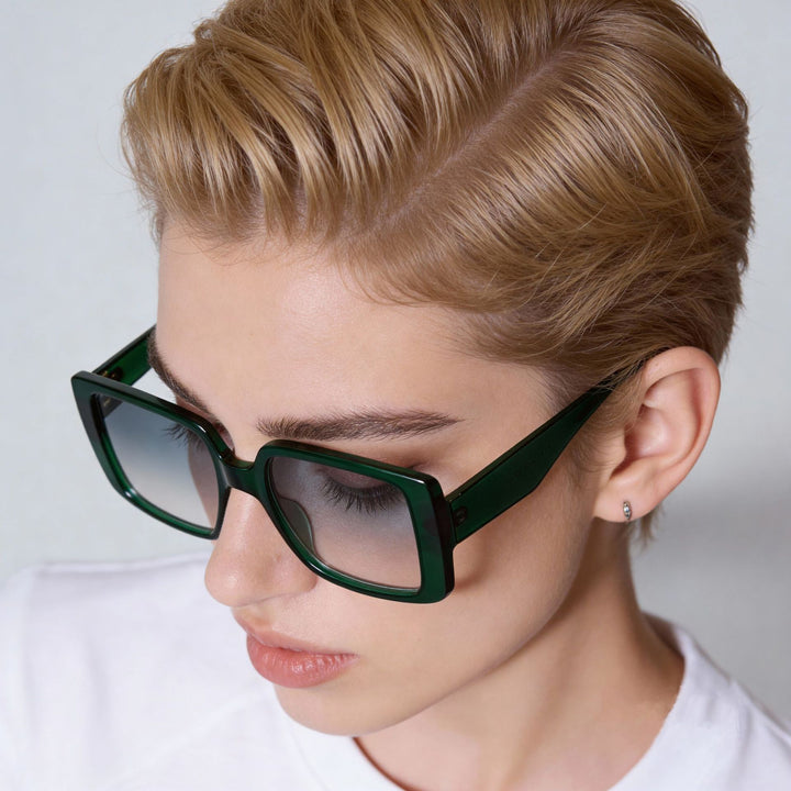 Women's modern square sunglasses with mirrored lenses Stornfield