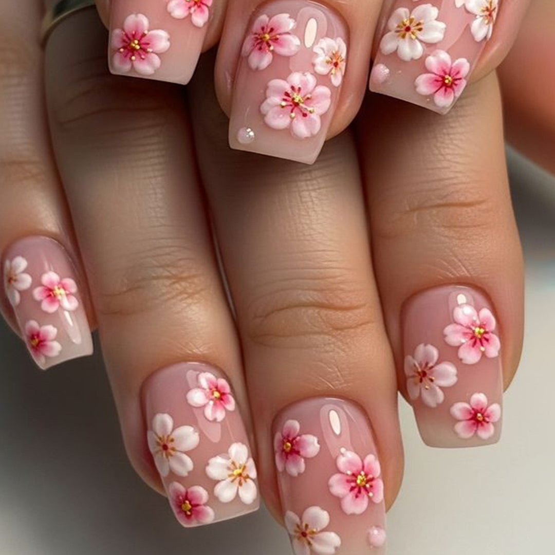 Floral Acrylic Nail Art Set Stornfield