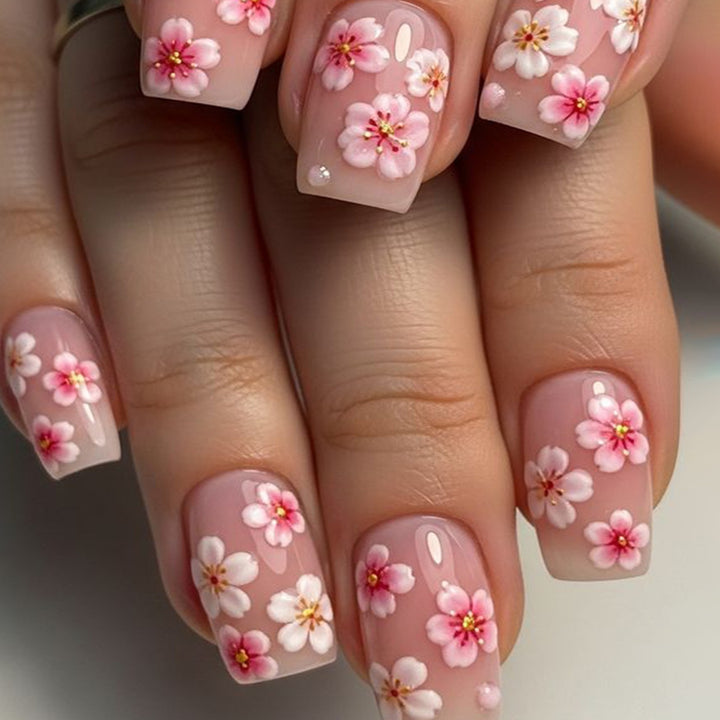 Floral Acrylic Nail Art Set Stornfield