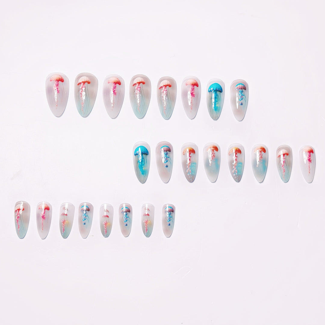 Artistic Jellyfish Design Nail Art Stornfield