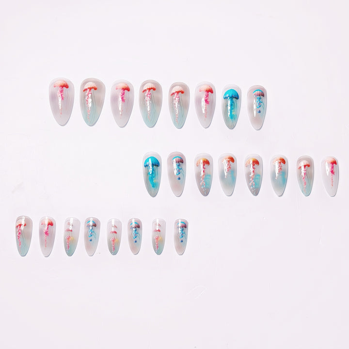 Artistic Jellyfish Design Nail Art Stornfield