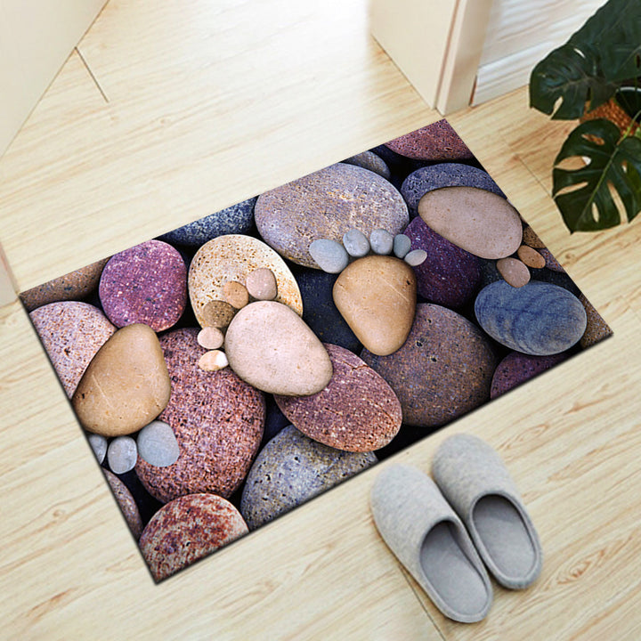 Stone-Inspired Decorative Floor Mat Stornfield