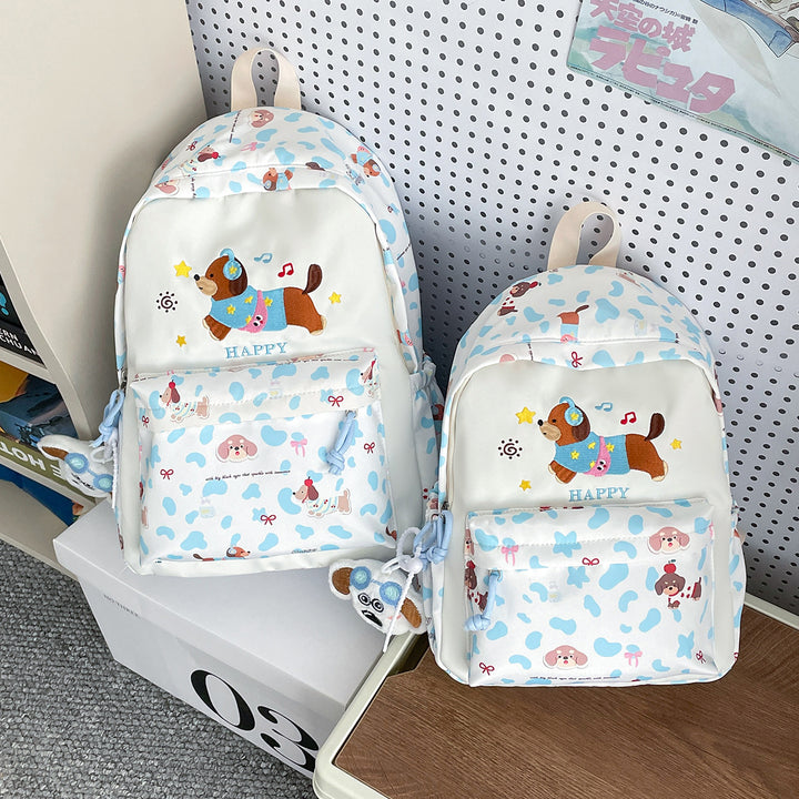 Backpack with Cheerful Dog Design and Multifunctional Compartment Layout Stornfield