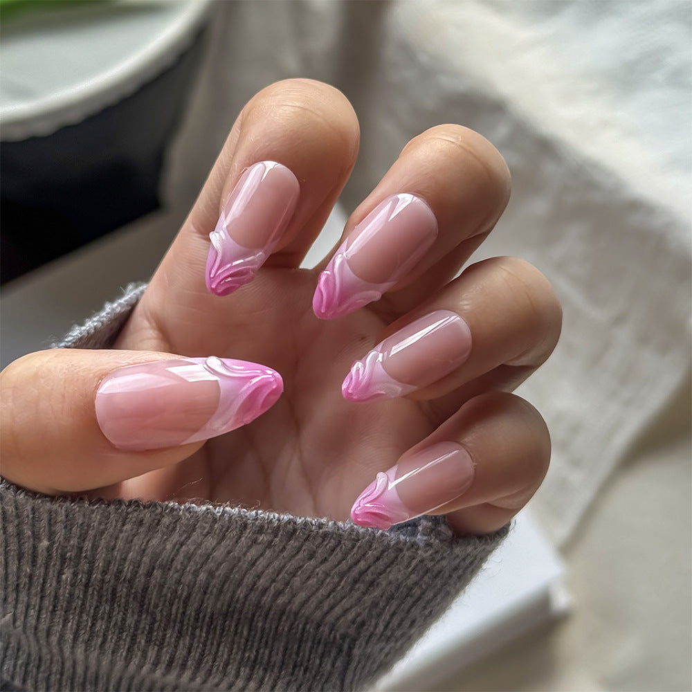 Elegant Artistic Floral Press-On Nail Set Stornfield