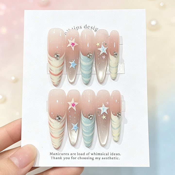 Whimsical Nail Art Press-On Set Stornfield