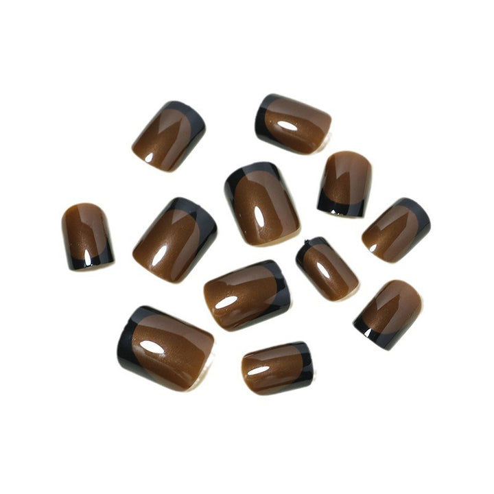 Glossy French Tip Press-On Nails Stornfield