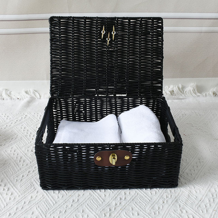 Elegant Woven Storage Chest Stornfield