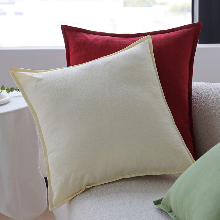Square pillowcase made of soft linen-cotton blend with hotel-like appearance and hidden zipper Stornfield
