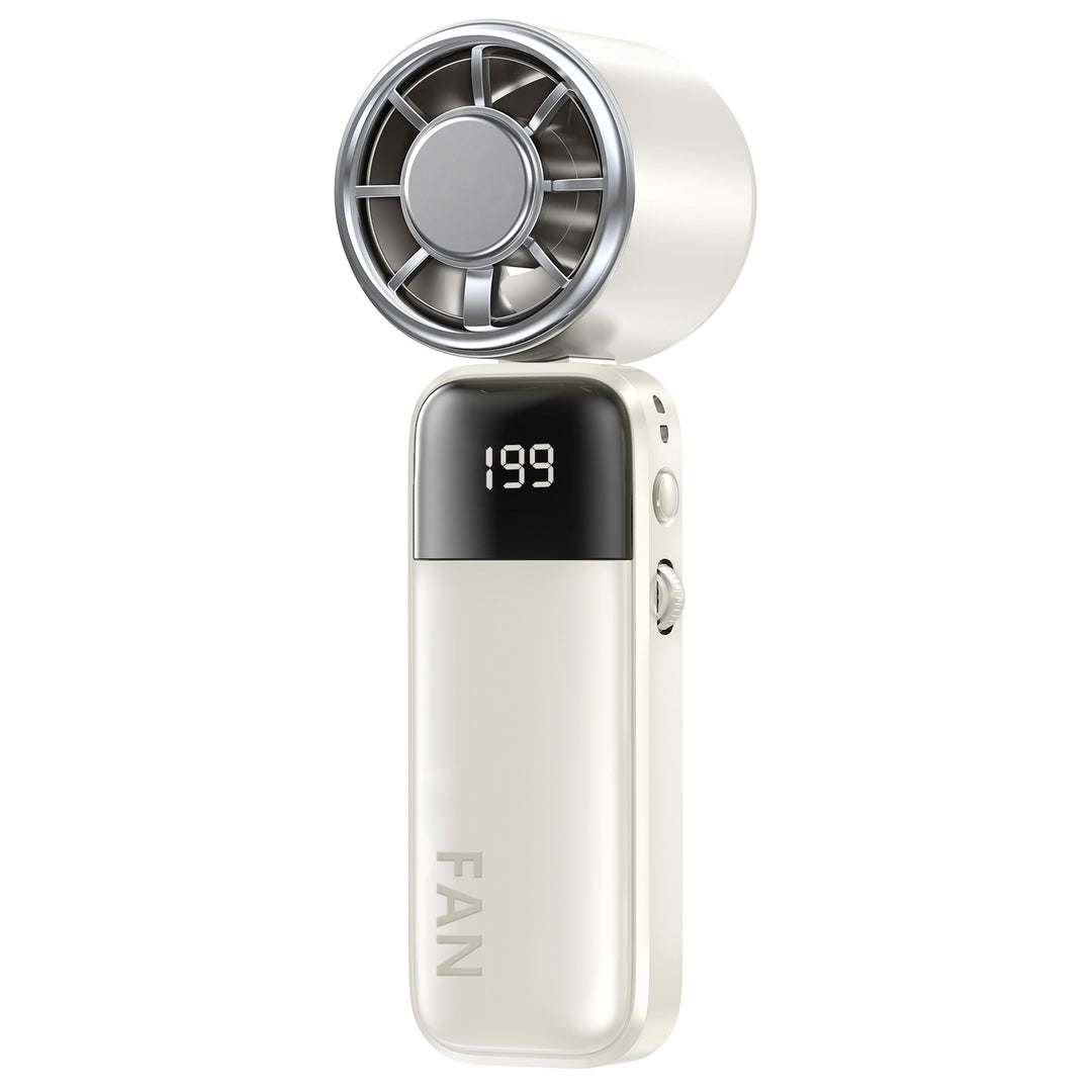 Women's Portable High-Performance Handheld Fan with Digital Display Stornfield