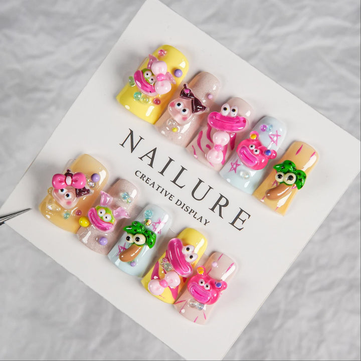 Creative Themed Press-On Nail Set