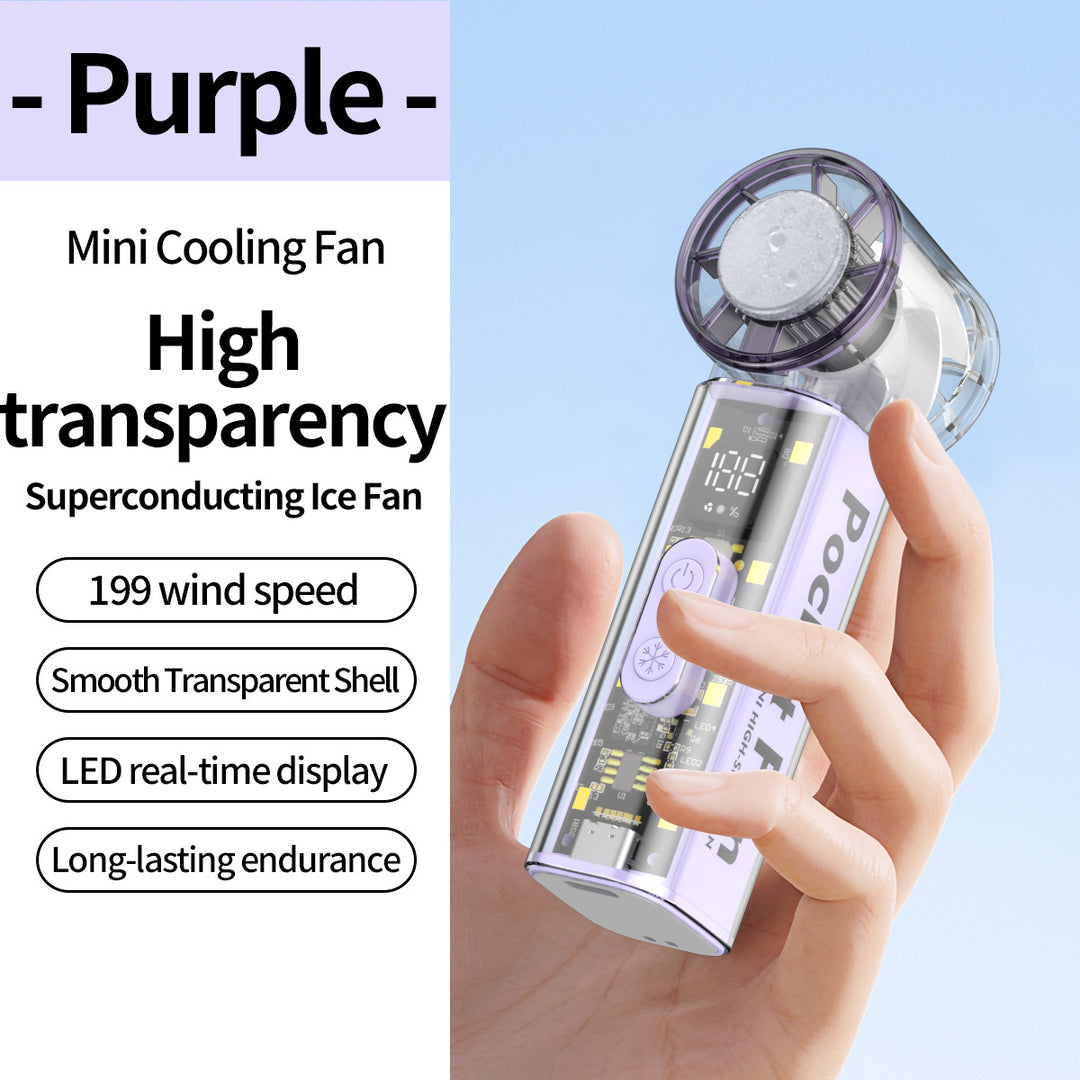 Women's Portable Mini Fan with Transparent Housing Stornfield