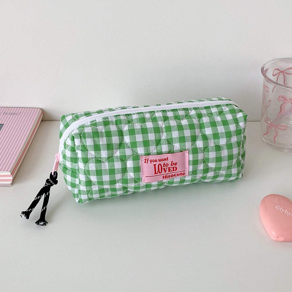 Quilted Gingham Pencil Case Stornfield