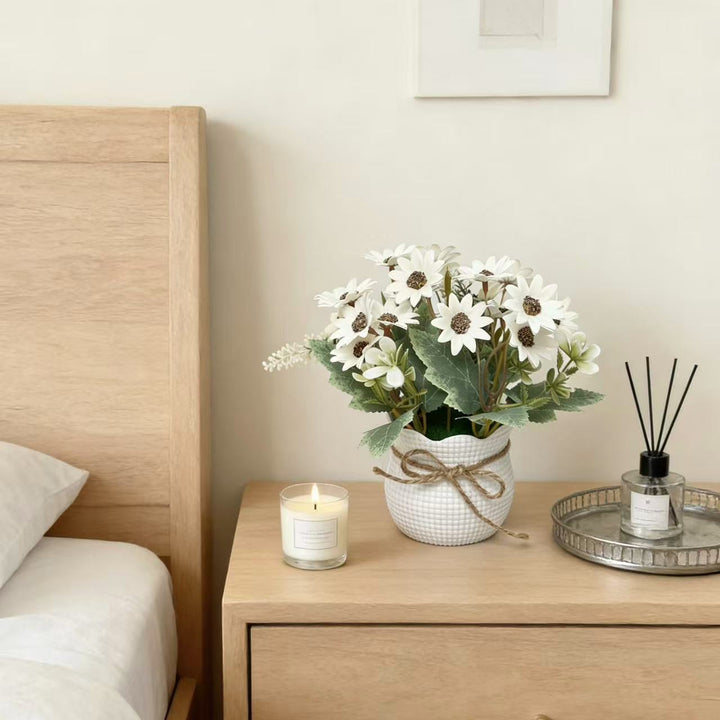 Lifelike Potted Floral Arrangement