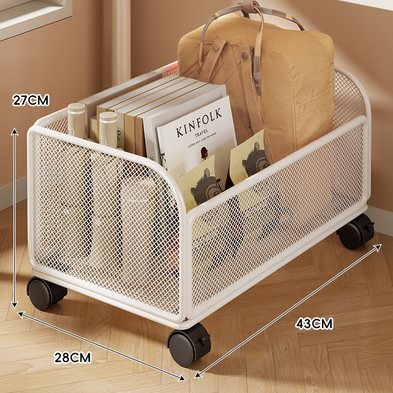 Rolling Mesh Storage Basket with Locking Casters