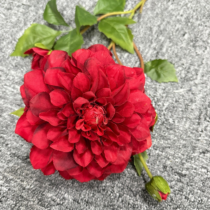 Exquisite Faux Dahlia Floral Stem