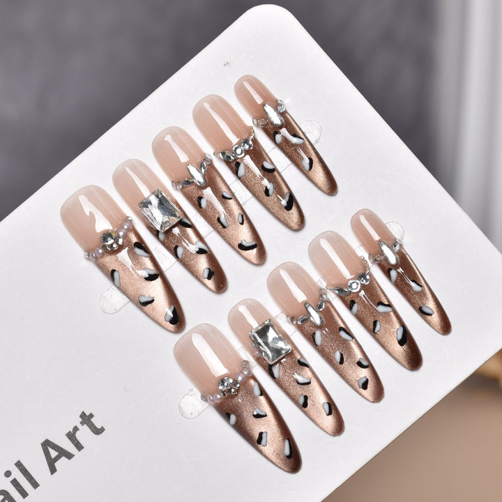 Decorative Stiletto Press-On Nail Extensions Stornfield