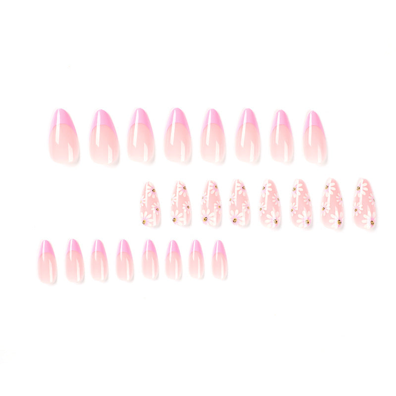 Artful Nail Extensions with Floral Design Stornfield