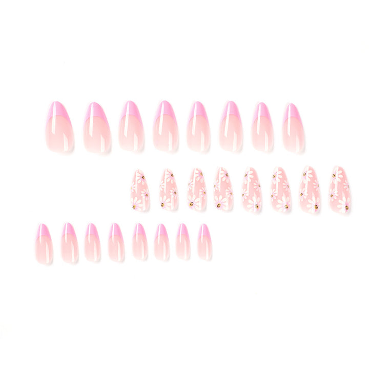 Artful Nail Extensions with Floral Design Stornfield