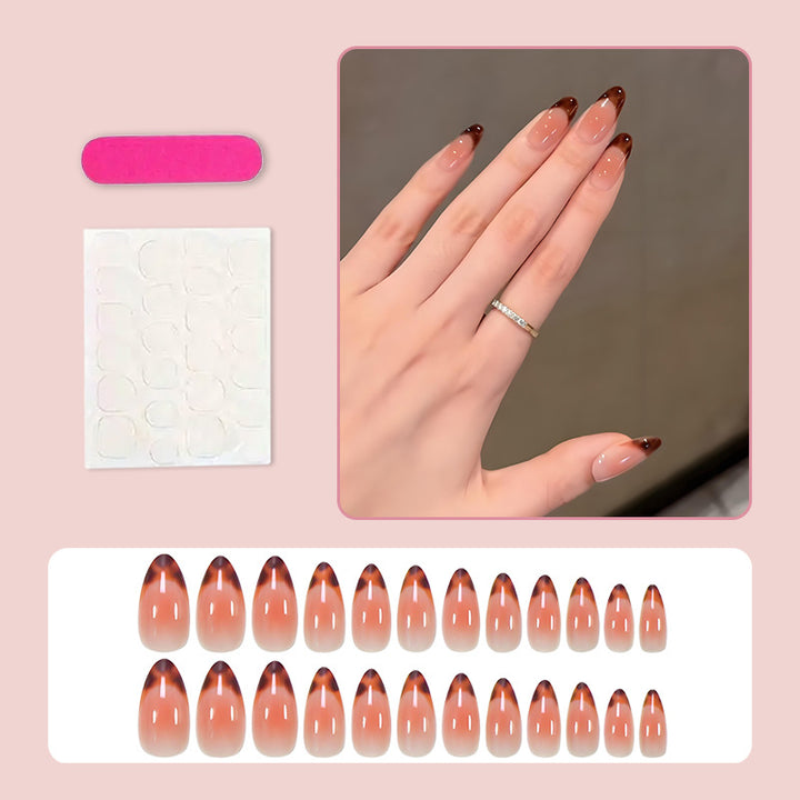 Acrylic nail set with elegant ombre tips Stornfield