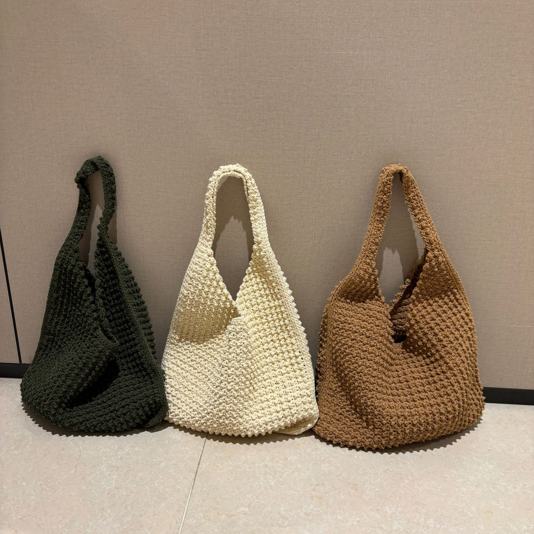 Hand-knotted everyday bag with structured surface Stornfield