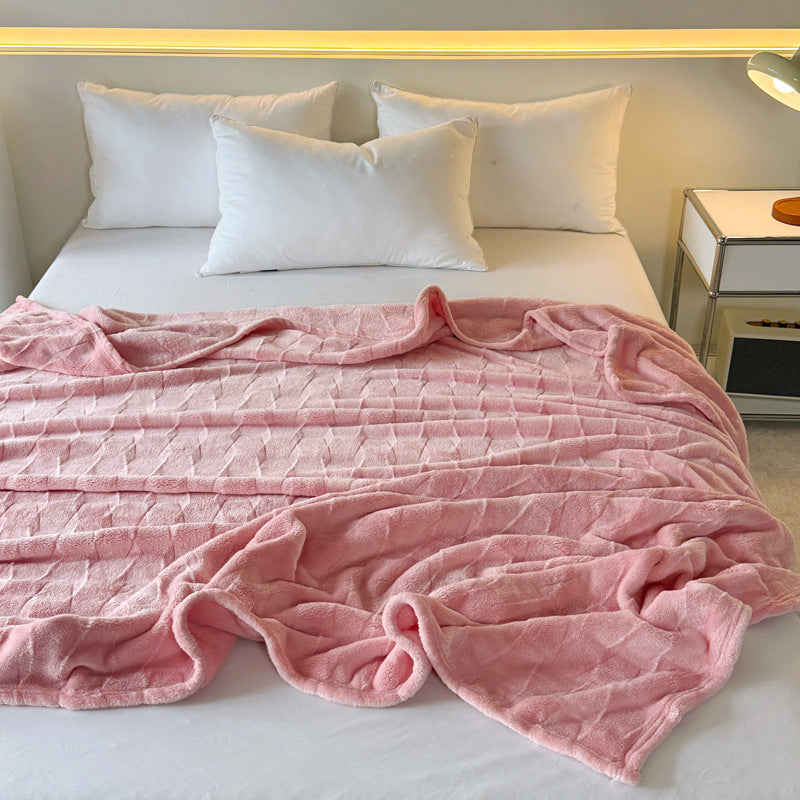 Cozy Textured Throw Blanket