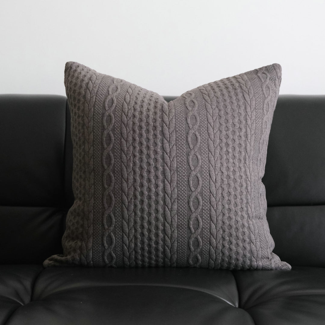 Textured Cable Knit Accent Pillow
