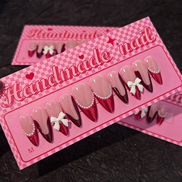 Artificial acrylic nails with detailed floral accents Stornfield