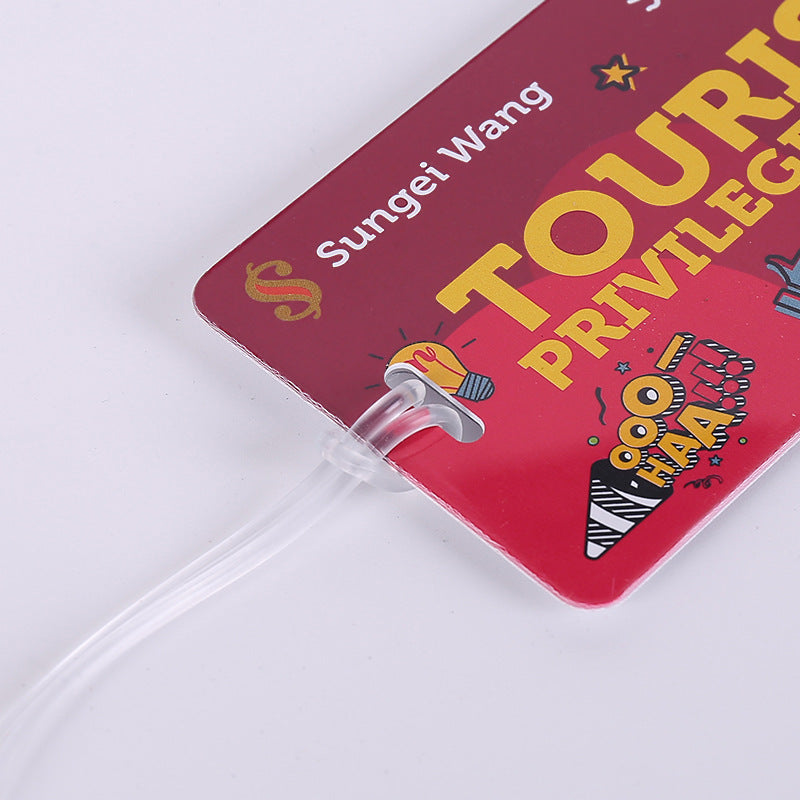 durable PVC luggage tag set with transparent loop Stornfield