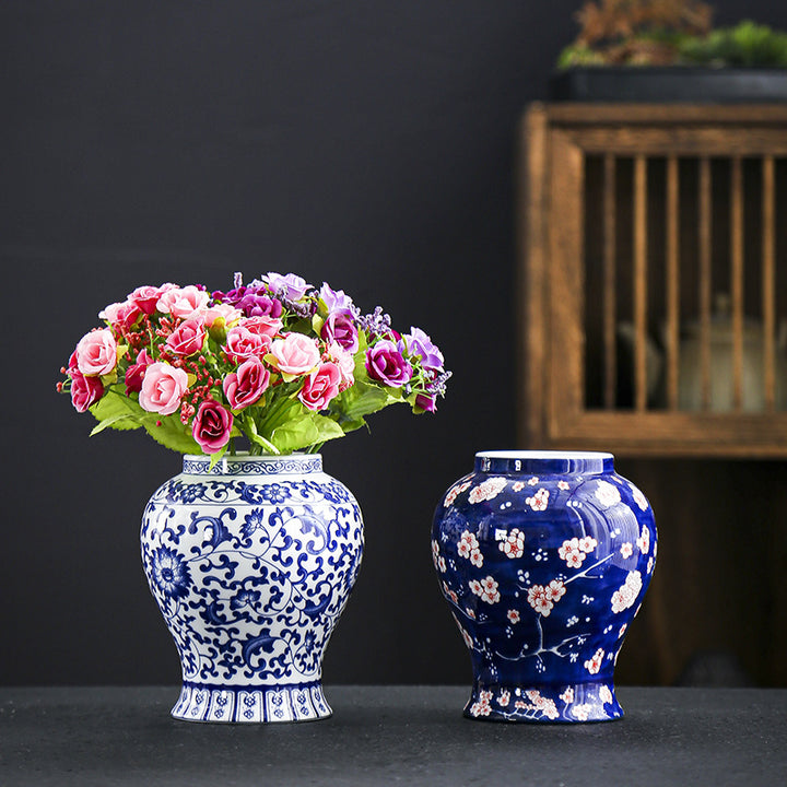 Floral Patterned Decorative Ceramic Jar Stornfeild