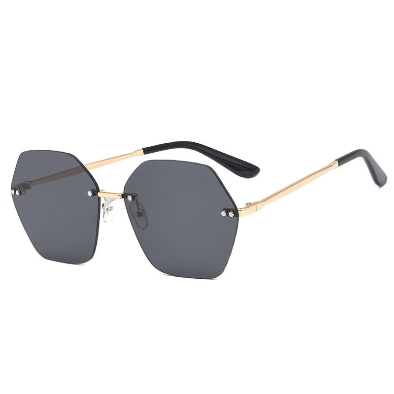 Women's hexagonal sunglasses with elegant metal frame Stornfield