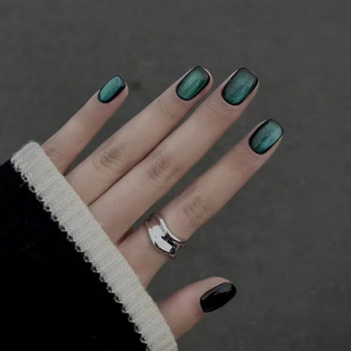Premium Press-On Nail Art Set with Shimmering Finish