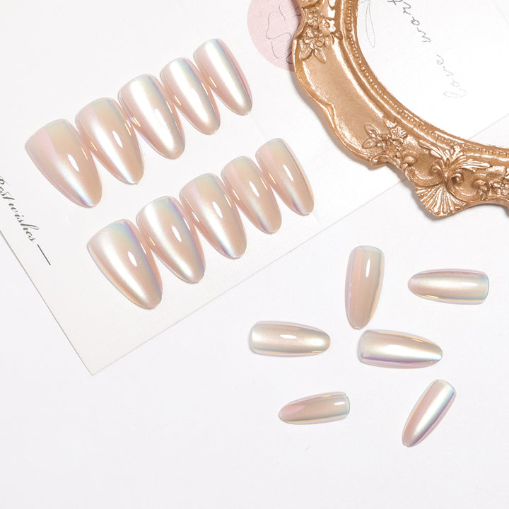 Iridescent Glossy Press-On Nail Set Stornfield