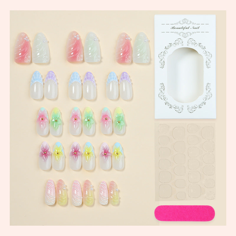 Decorative Floral Nail Art Press-On Set Stornfield