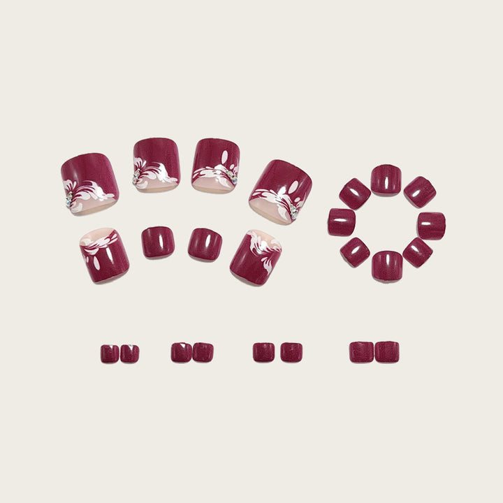 Artificial nails with floral decorations Stornfield