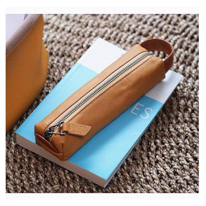 Premium Leather Zippered Pencil Case