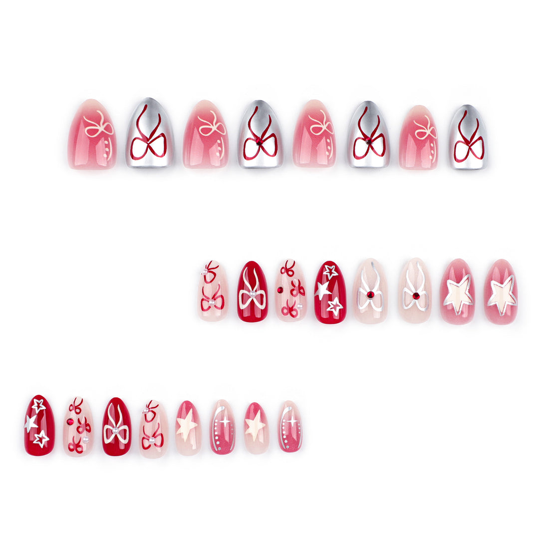 Artistic Nail Extensions with Festive Design Stornfield