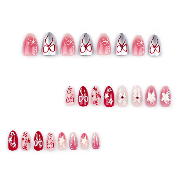 Artistic Nail Extensions with Festive Design Stornfield