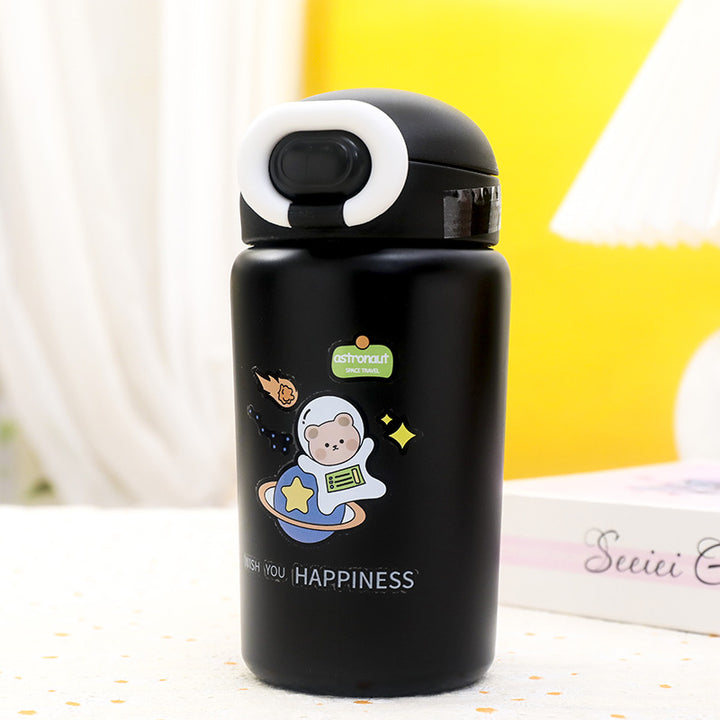 Ladies Insulated Water Bottle with Practical Push-Button Lid and Animal Motif Stornfield