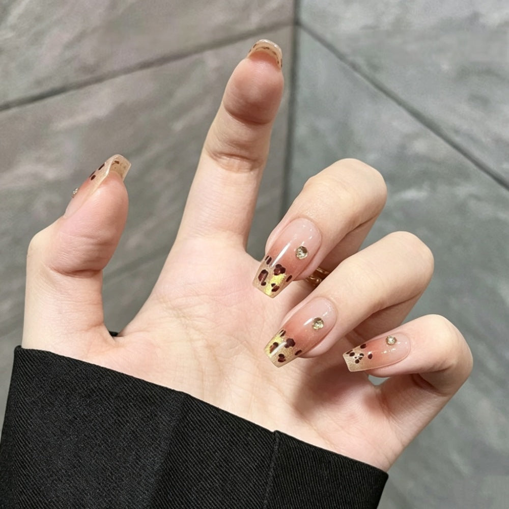 Artistic Ombre Press-On Nail Set with Glitter Accents Stornfield