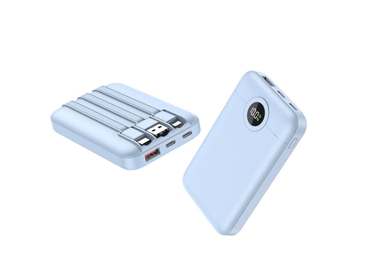 Portable power bank with intelligent cable management and LED charging status display Stornfield