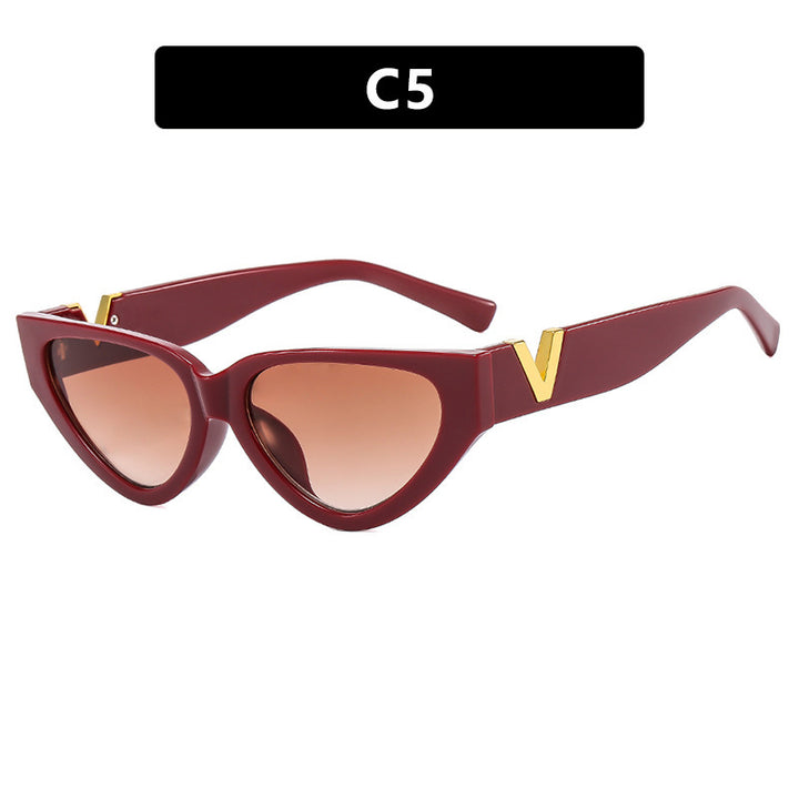 Women's Cat-Eye Sunglasses with modern stripe pattern and elegant accent Stornfield