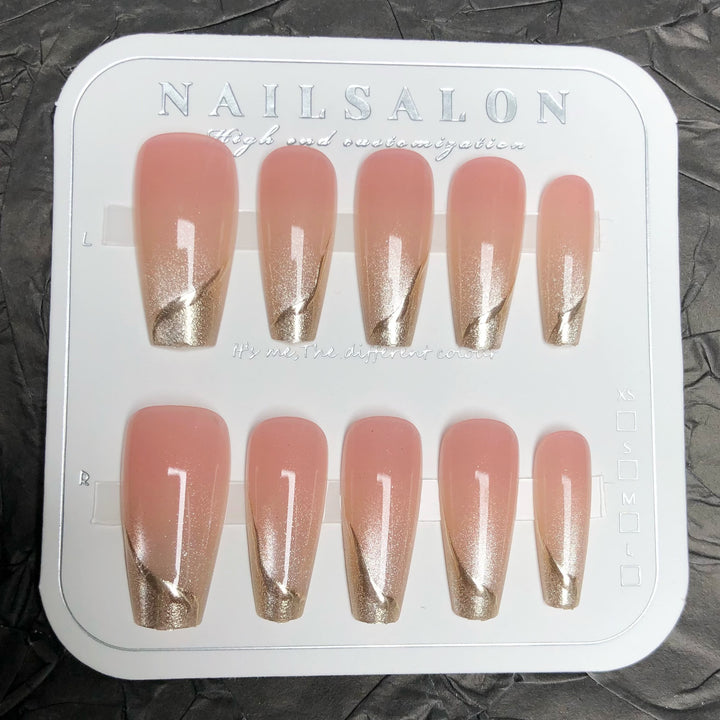 Elegant Glossy Press-On Nail Set