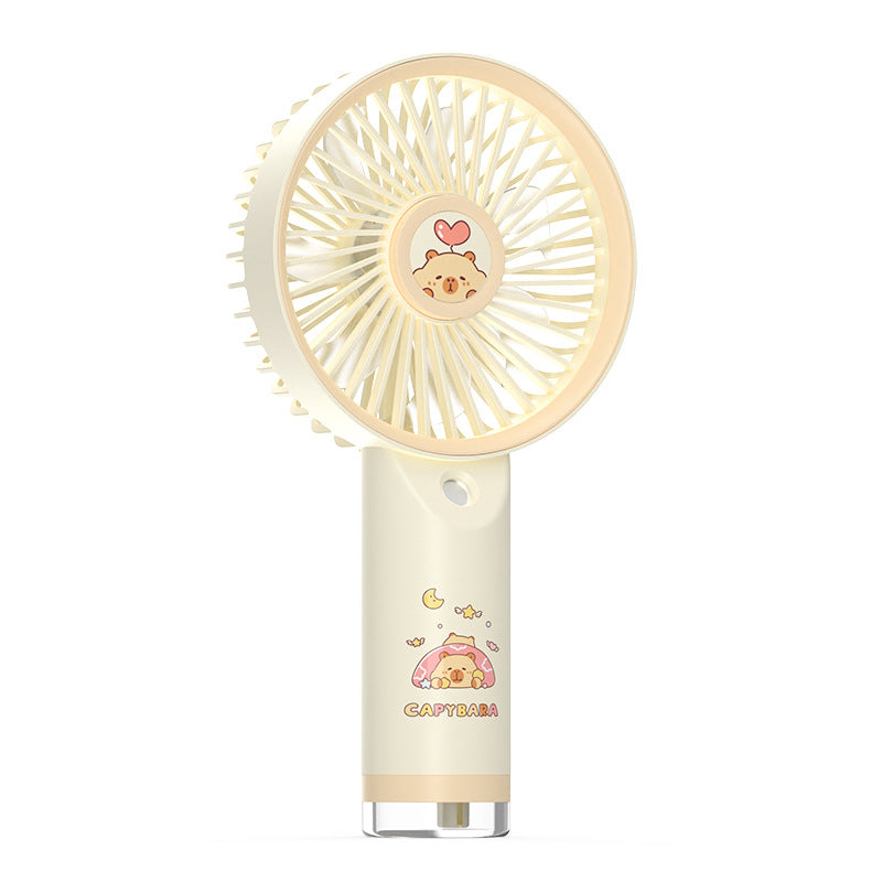 Unisex Portable Hand Fan with Playful Capybara Design Stornfield