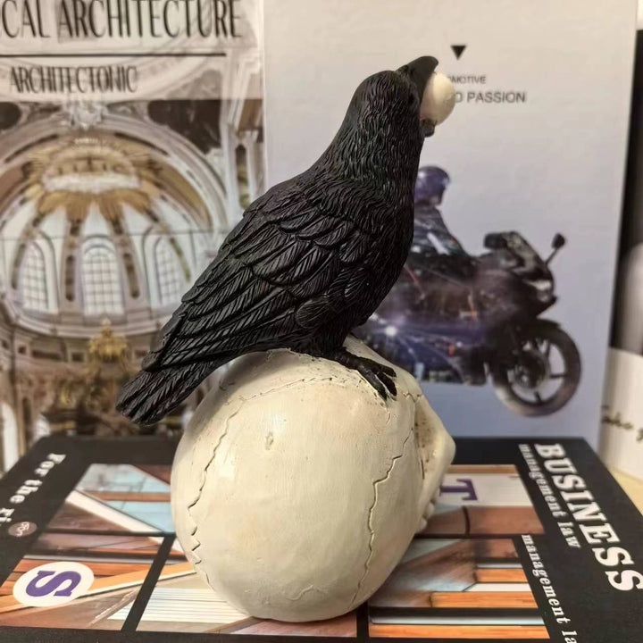 Decorative figure with raven on skull Stornfield