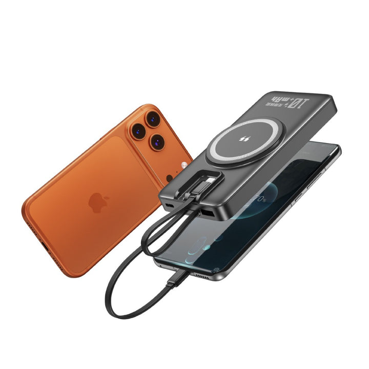 Portable power bank with inductive charging function and intelligent digital display Stornfield