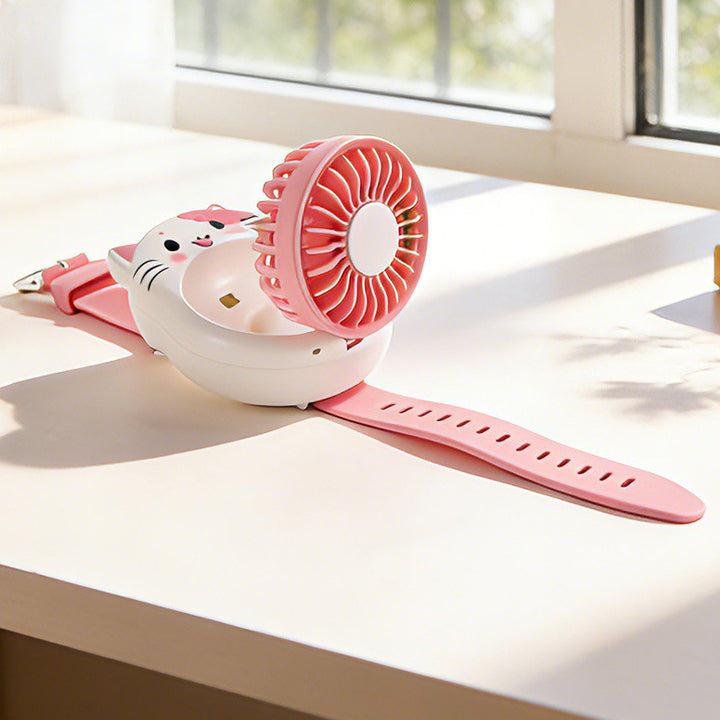 Unisex Portable Hand Fan in Cute Cat Design Stornfield