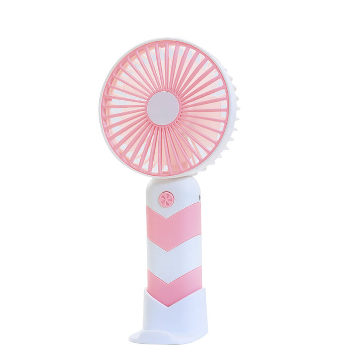 Women Portable Hand Fan with Flexible Stand and Powerful Battery Stornfield